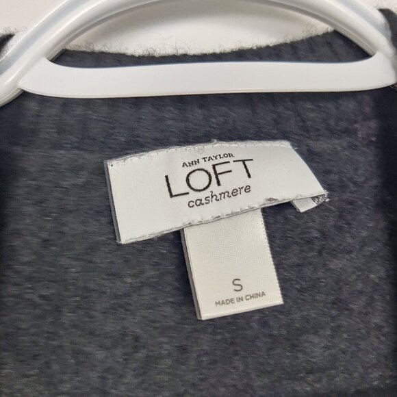 Ann Taylor Loft Women's Black Open Front Cashmere Cardigan in Black Size Small - Picture 3 of 8